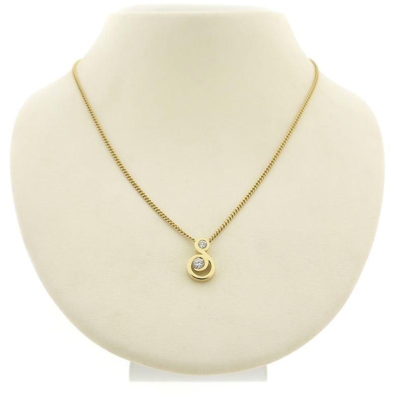 Image 9 of Gold pendant with zirconia