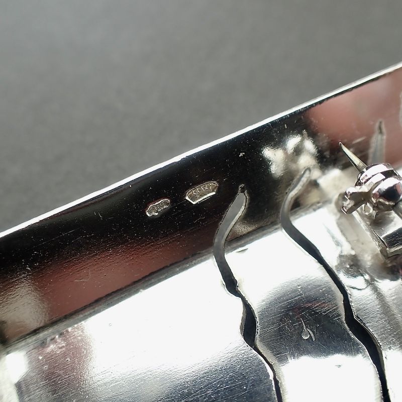 Image 7 of Silver large artistic brooch