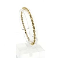 Gold twisted link bracelet | 18.5 cm
