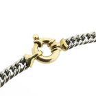 Image 5 of Two-tone gourmet link bracelet | 17 cm