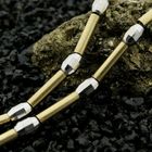 Image 2 of Midas two-tone gold bar link chain