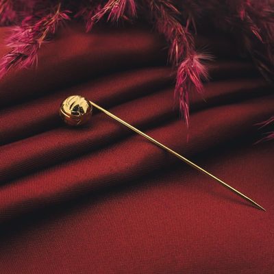 Image 2 of Gold lapel pin/tie pin; volleyball