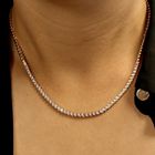 Image 8 of 18K Two-tone gold tennis necklace with 0.49 ct. diamond | 43 cm
