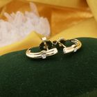 Image 2 of Gold stud earrings with diamond 0.06 ct.