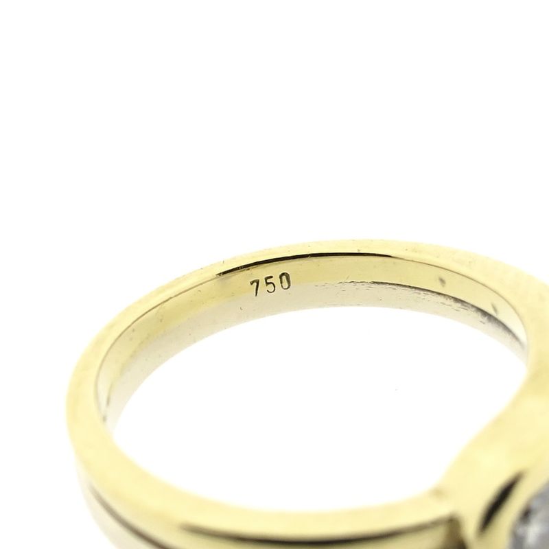 Image 5 of Two-tone gold ring with diamond; 0.22 ct.
