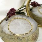 Image 2 of Gold twisted link bracelet | 18.5 cm