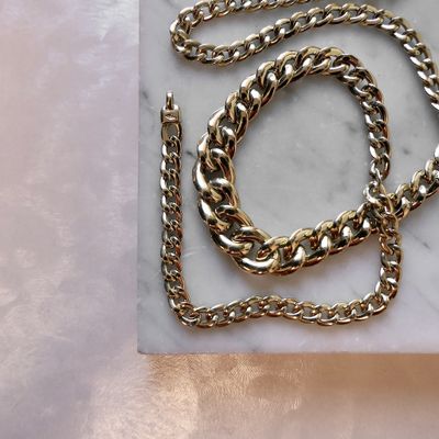 Gold gourmet link necklace Image 2 of Gold gourmet link necklace