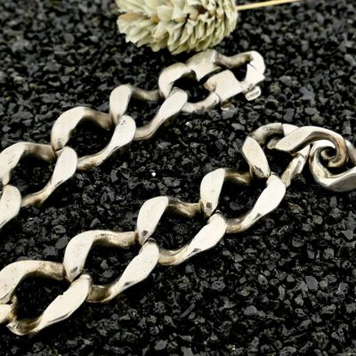 Silver Gourmet Link Bracelet Image 2 of Silver Gourmet Link Bracelet