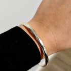 Image 9 of Silver slave bracelet with pattern; Size L