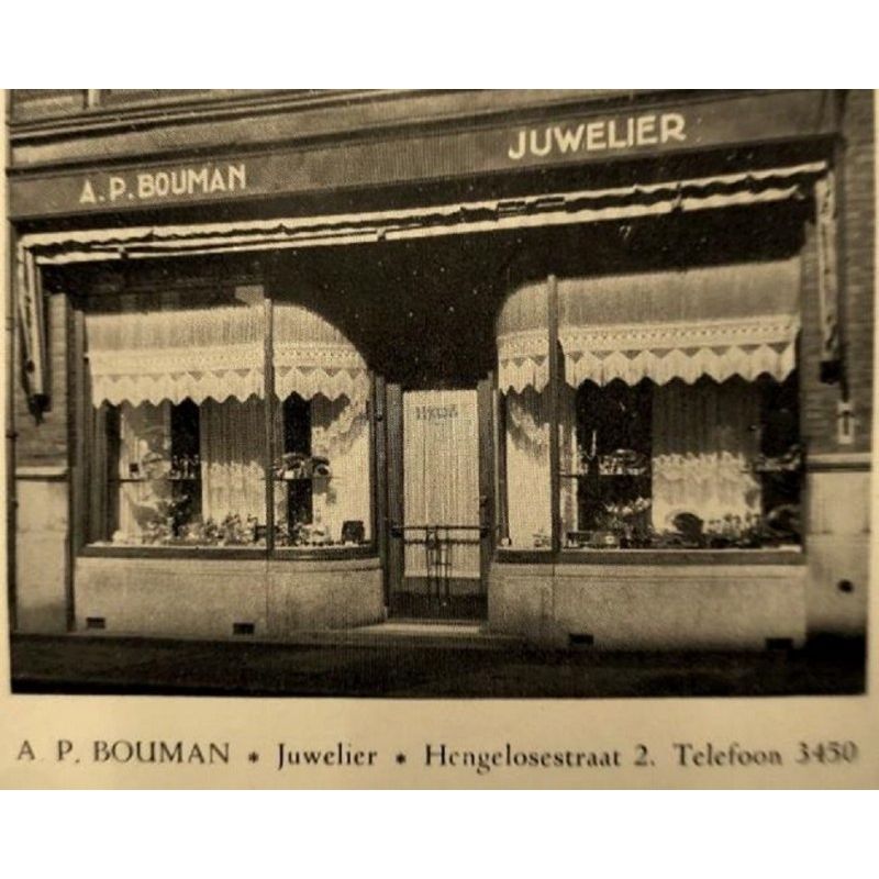 Image 16 of Eterna 14k gold pocket watch 1949; Royal Textile Factory C.T. Stork