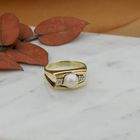 Image 2 of Gold ring with pearl and zirconia
