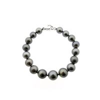 Pearl bracelet with white gold | 20.5 cm