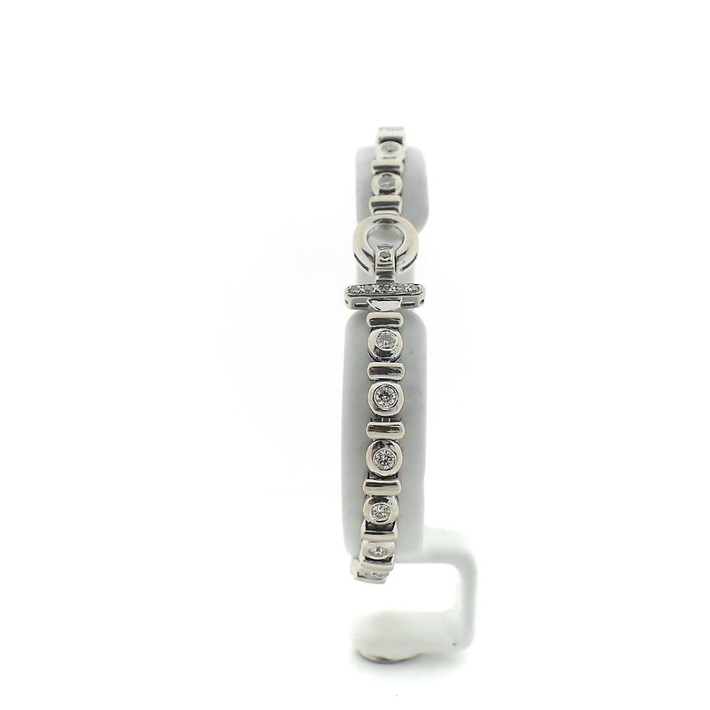 Image 4 of 18K white gold tennis bracelet with 1.23 ct. diamond | 19 cm