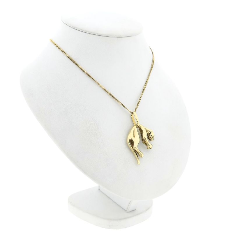 Image 5 of Gold Panther Pendant; Diamond 0.02 ct; 14K