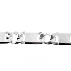 Image 3 of Silver wide bracelet with closed figaro links | 21.5 cm