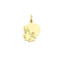 Gold pendant child's head boy