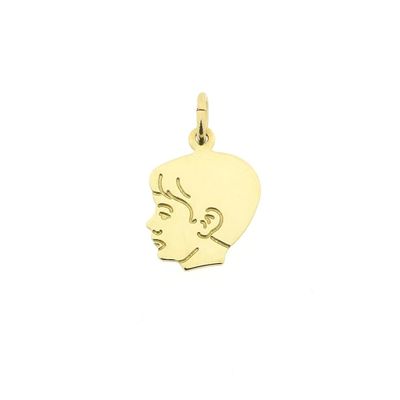 Gold pendant child's head boy Image 1 of Gold pendant child's head boy