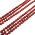 Image 6 of Blood coral bead necklace with gold clasp; Antique | 39 cm