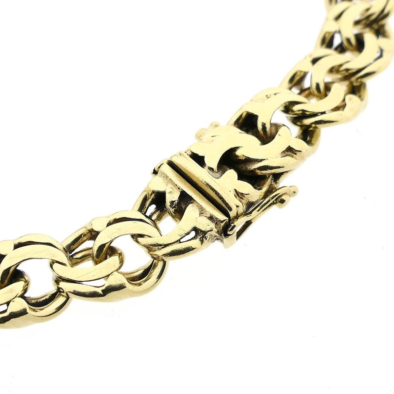 Afbeelding 4 van Massief gouden platte Prince of Wales schakelarmband | 21 cm