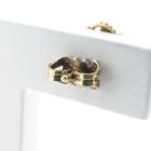 Image 5 of Gold floral stud earrings with garnet