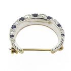 Image 6 of 9 carat brooch with sapphire and diamond; 0.34 ct.