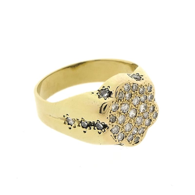 Image 4 of Gold ring with diamonds; Approx. 0.27 ct.