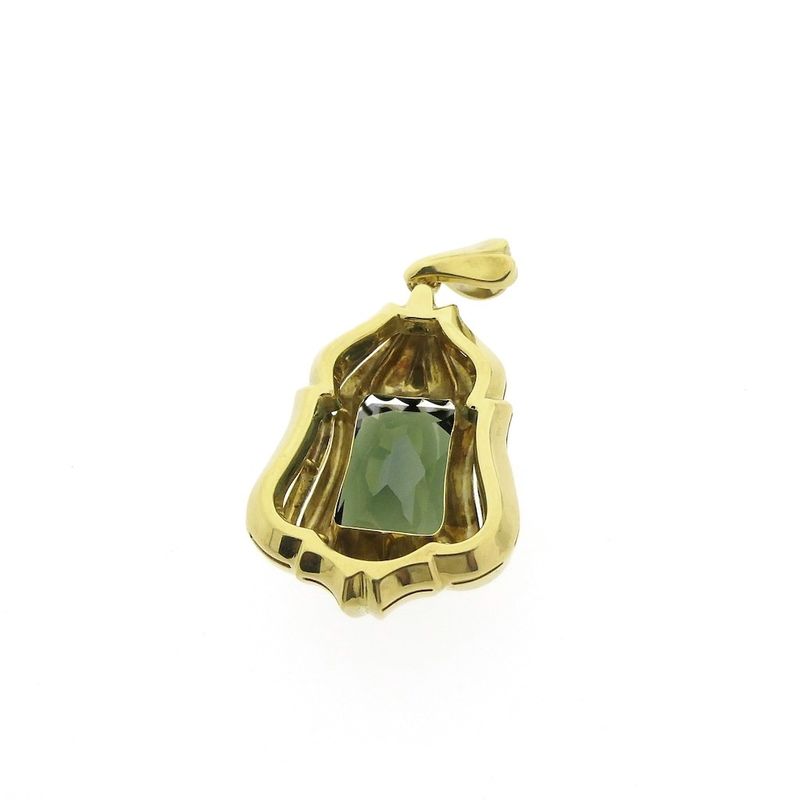 Image 5 of Gold pendant with green tourmaline