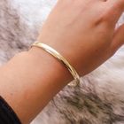 Image 4 of Gold smooth slave bracelet | Ø 60 mm