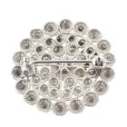 Image 5 of Silver round Zeeland Goese button brooch | Ø 33.0 mm
