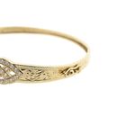 Afbeelding 3 van Gouden slavenarmband met zirconia