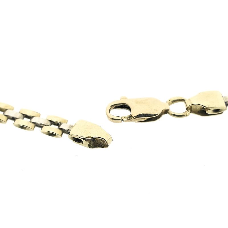 Image 4 of Two-tone gold Bismarck link bracelet | 21 cm