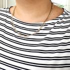 Image 2 of Two-tone gold Figaro link chain