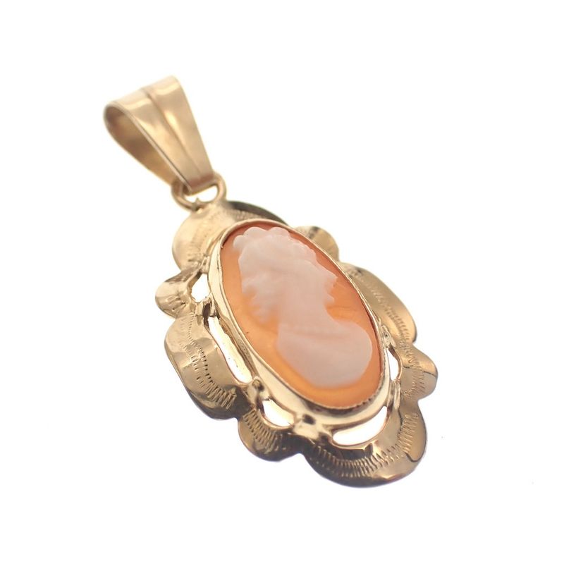 Image 4 of Vintage gold pendant with cameo