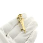 Image 7 of Vintage gold brooch of a knitting needle cap