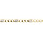 Image 6 of Two-tone gold Figaro link chain | 51.5 cm