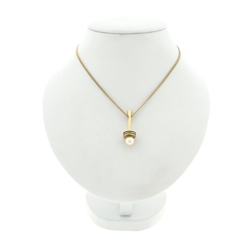 Image 3 of Gold pendant with cultured pearl