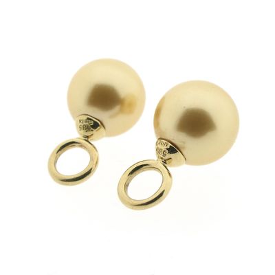 Zinzi gold earrings with artificial pearls Image 2 of Zinzi gold earrings with artificial pearls