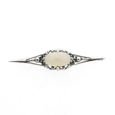 Image 1 of Silver Brooch with Moonstone