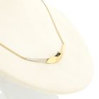 Image 7 of Two-tone necklace with a fixed pendant and a 0.04 ct. diamond | 41.5 cm