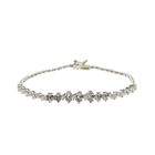 Image 1 of 18-karat white gold fantasy link bracelet with diamond; 1.45 ct. | 19 cm