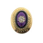 Image 1 of Gold brooch with amethyst and zirconia