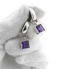Image 6 of Silver earrings with amethyst