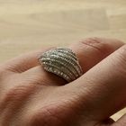 Image 7 of Gold pavé ring with diamonds; 1.31 ct.