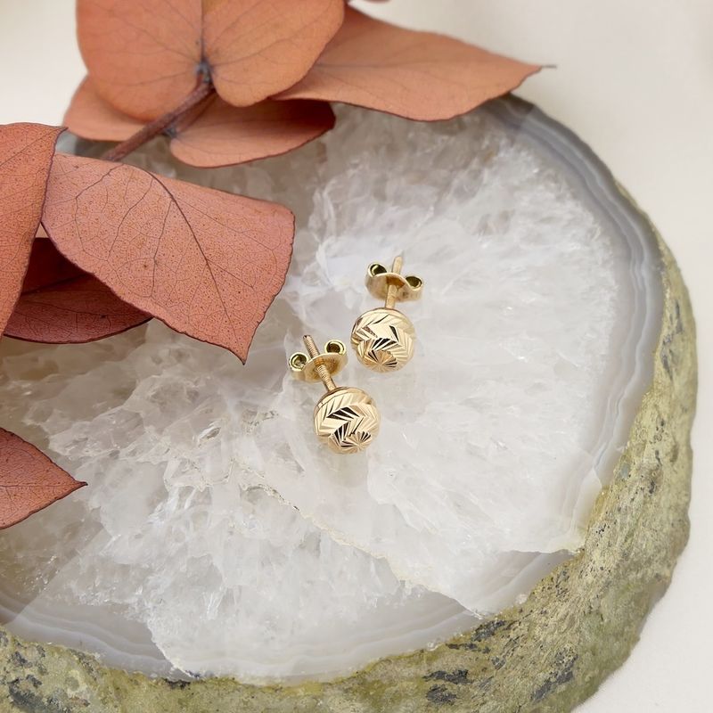 Image 8 of Gold screw stud earrings
