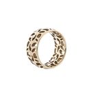 Afbeelding 4 van Vintage brede gouden ring met een open patroon