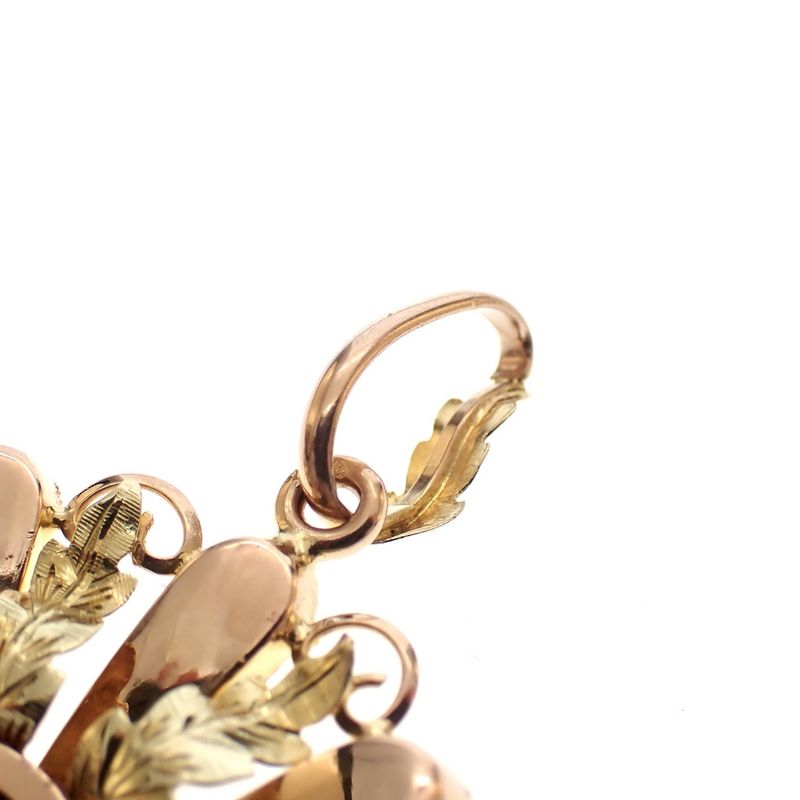 Image 6 of Vintage two-tone gold pendant with enamel portrait