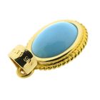 Image 9 of Vintage gold pendant with turquoise
