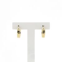 Gold Hoops with Meander Pattern