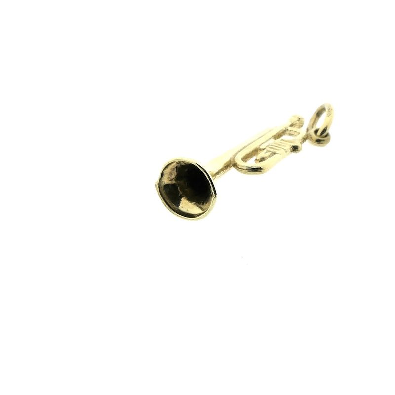 Image 4 of Gold pendant of a trumpet