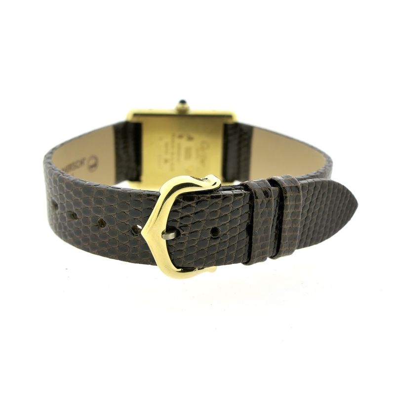 Image 7 of Cartier Tank Vermeil; Vintage mechanical women's watch